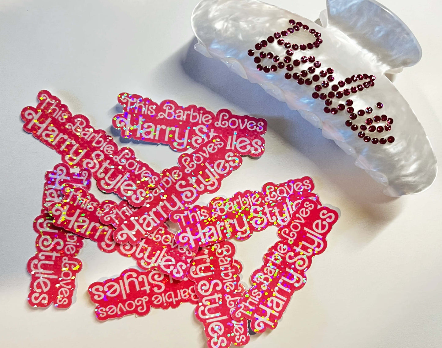This Barbie Loves HS - Pink Glitter Stickers