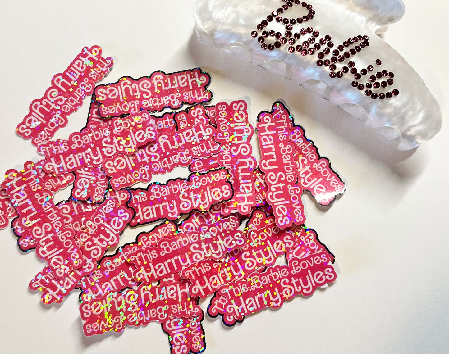 This Barbie Loves HS - Pink Glitter Stickers