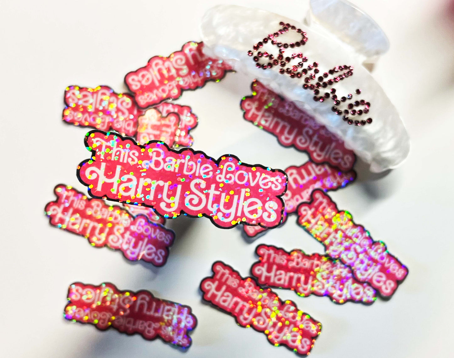 This Barbie Loves HS - Pink Glitter Stickers