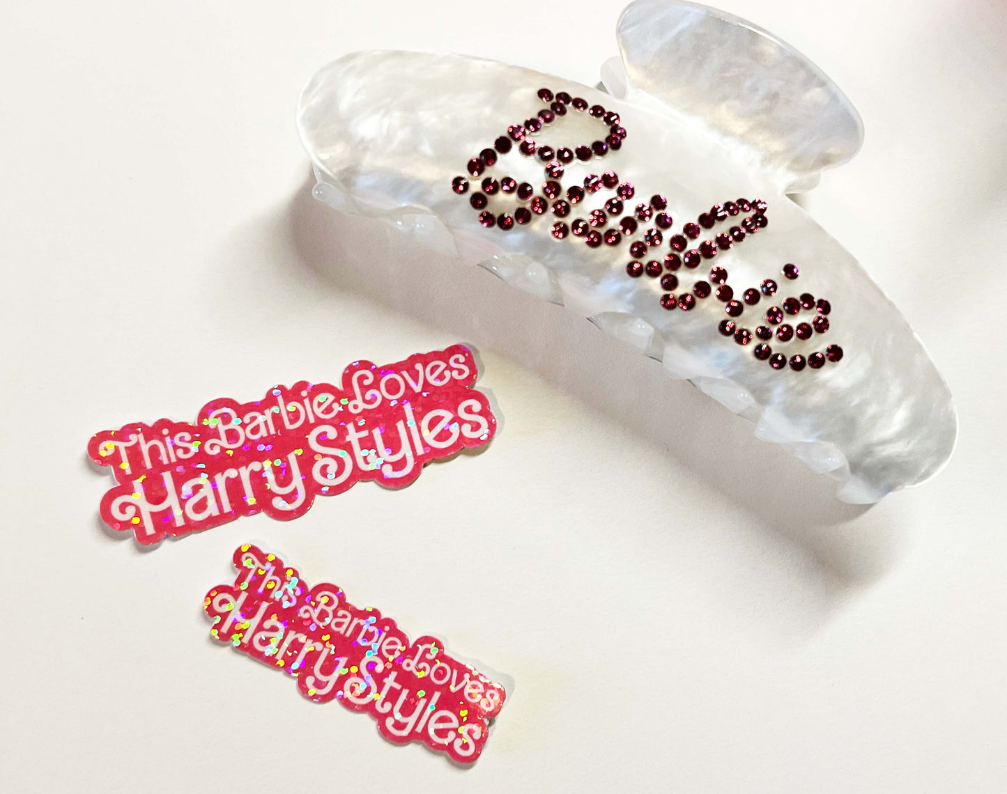This Barbie Loves HS - Pink Glitter Stickers