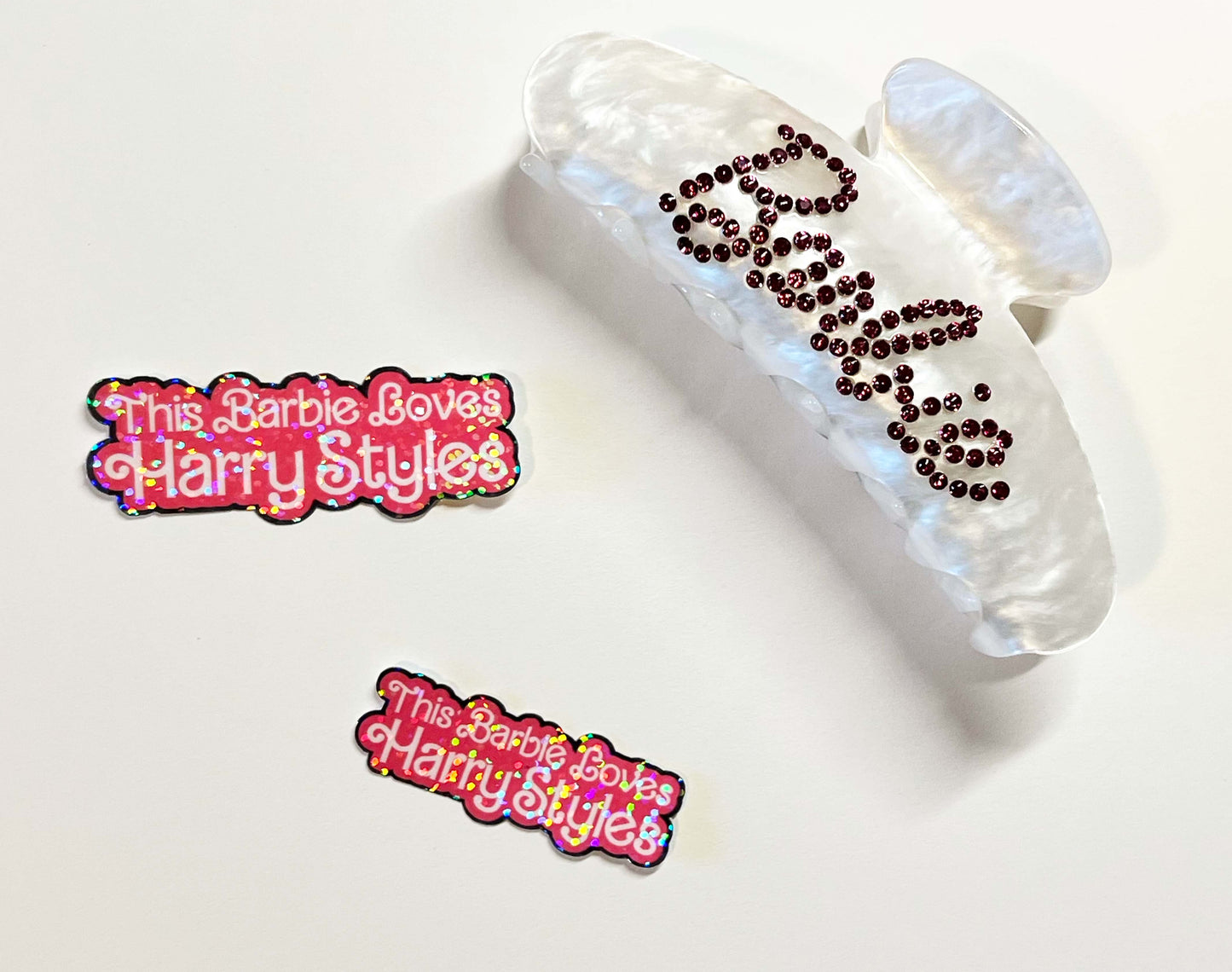 This Barbie Loves HS - Pink Glitter Stickers