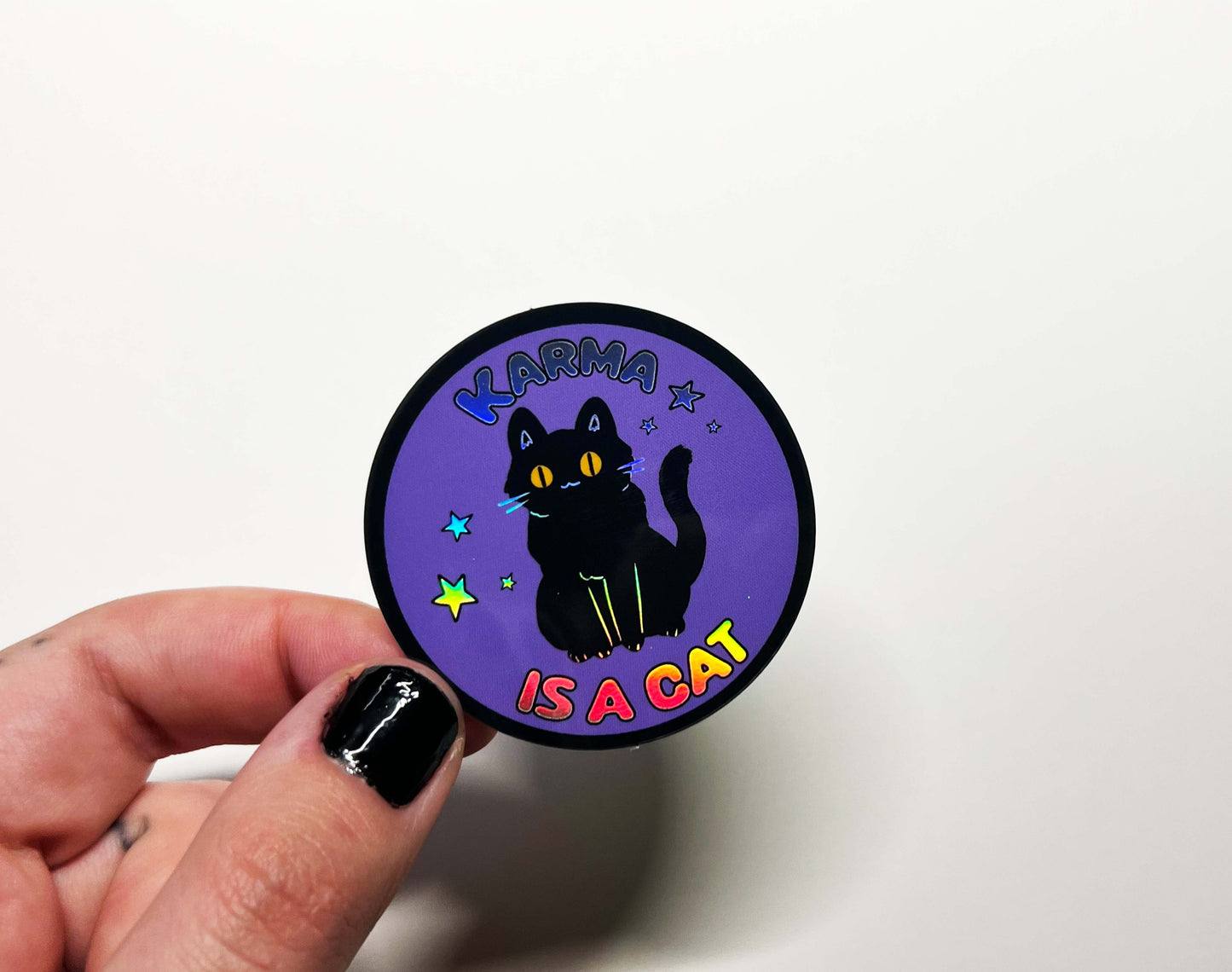 Karma is a Cat - Taylor Swift - Holographic Sticker