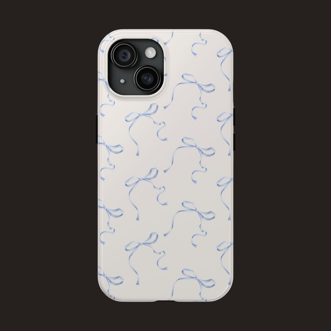 Baby Bows Blue & Cream iPhone Case – AlexaFishmanDesign Baby Bows Blue & Cream iPhone Case – AlexaFishmanDesign