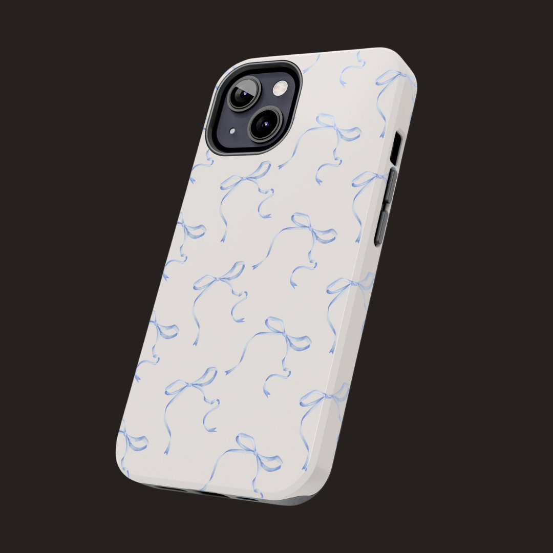 Baby Bows Blue & Cream iPhone Case