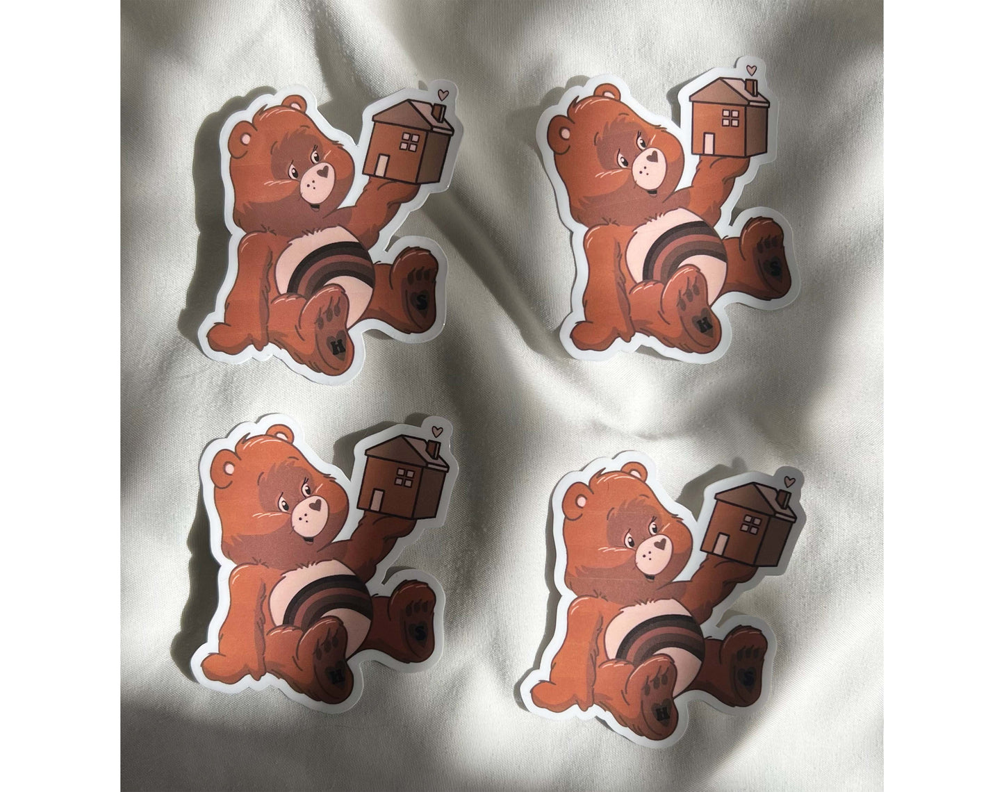 HS Care Bears Stickers Hare Bears