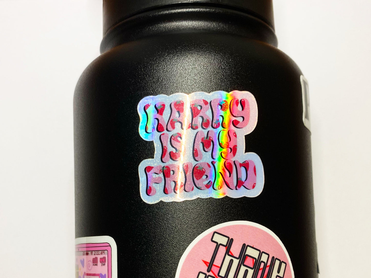 Harry Is My Friend Holographic Strawberry Sticker