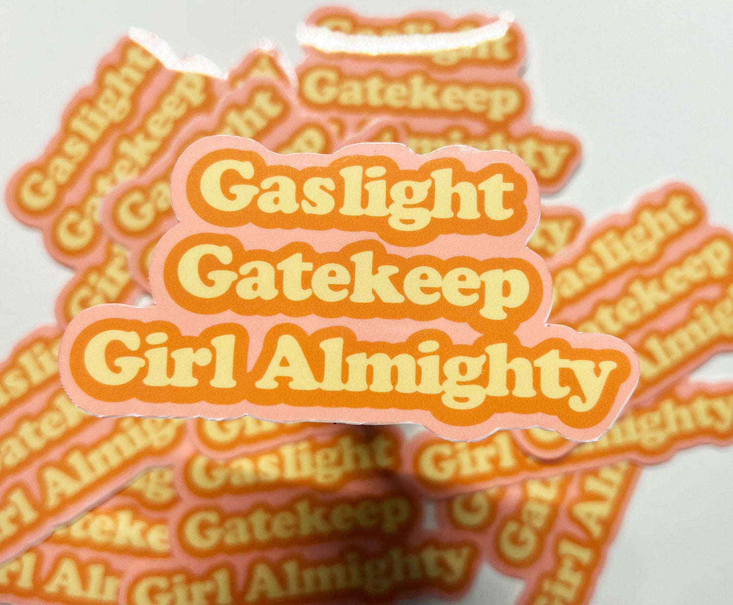 One Direction Sticker, Gaslight. Gatekeep. Girl Almighty, 1D Song Lyrics: 3.5 x 1 .75 inches