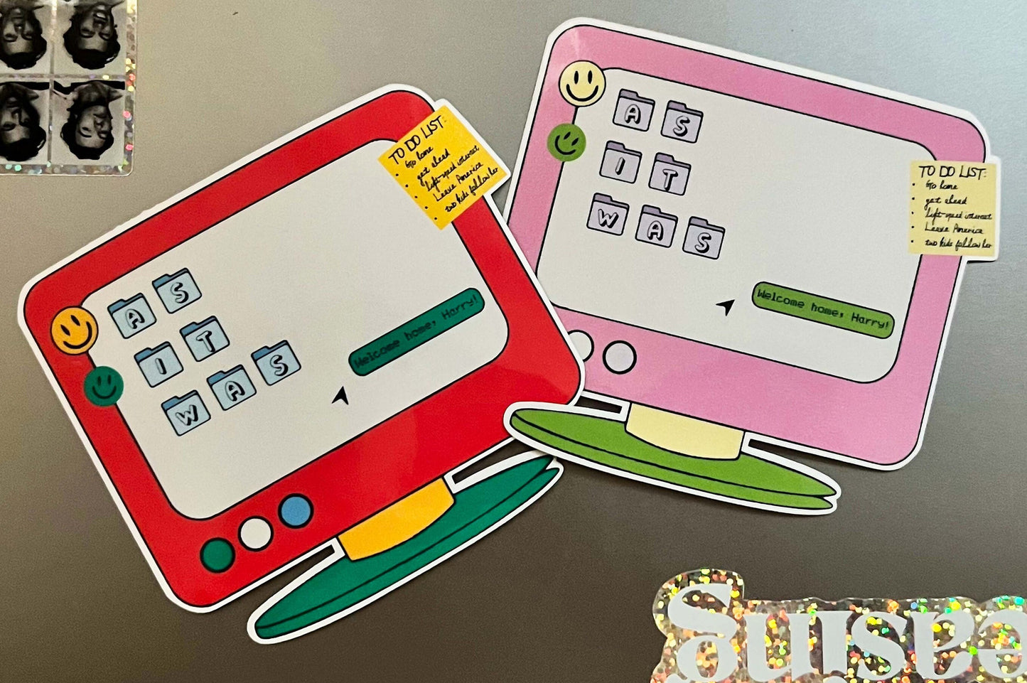 Harry Styles As It Was Computer Colorful Stickers : 2.5 - 3 inches