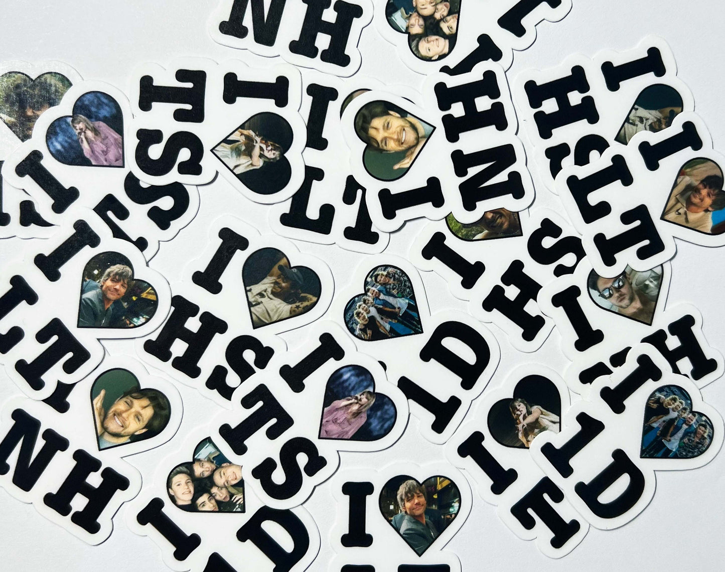 I Heart Harry, Taylor, Niall, Louis and 1D Photo Stickers