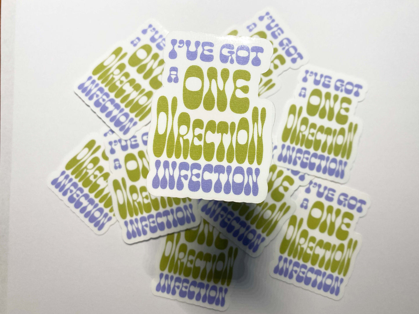 One Direction 1D Infection Sticker, One Direction Merch :2.75 x 2 inches