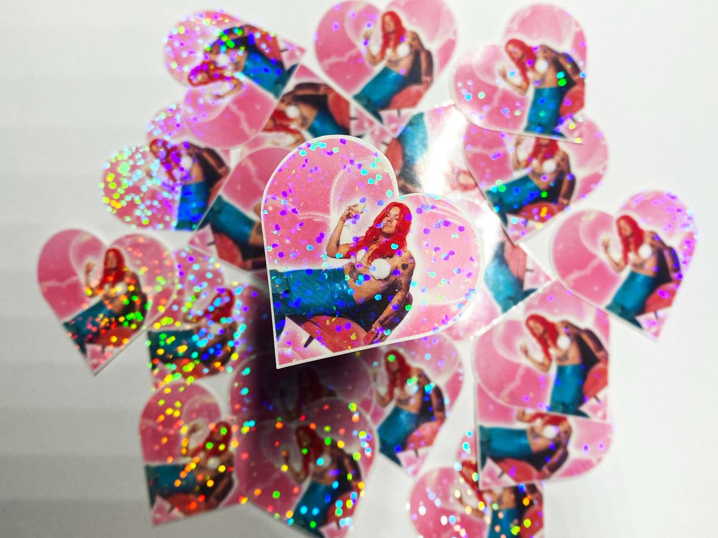 Harry Styles Inspired Little Mermaid Heart SNL Photoshoot Sparkly Sticker