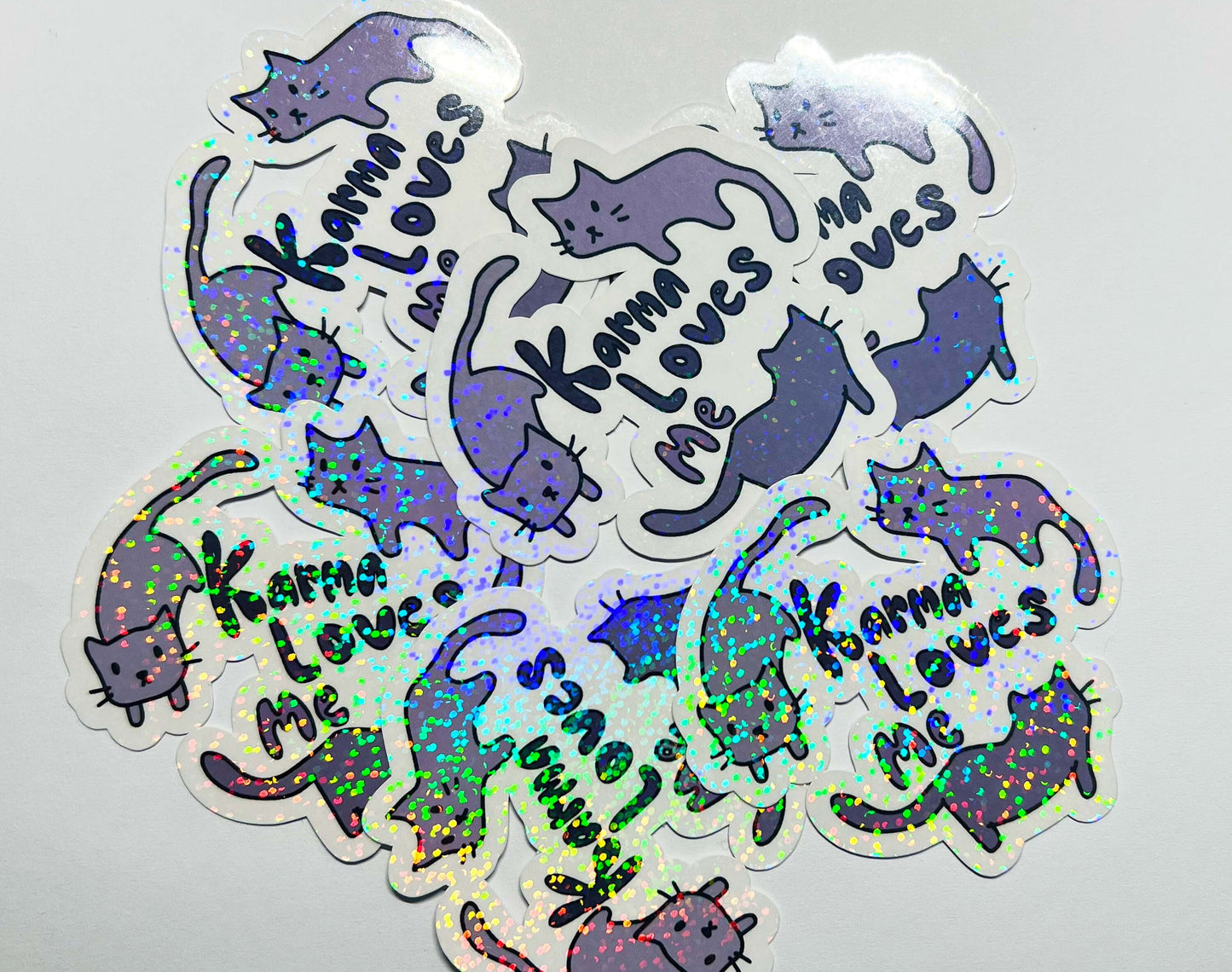 Taylor Swift Karma Cat Sparkly Sticker