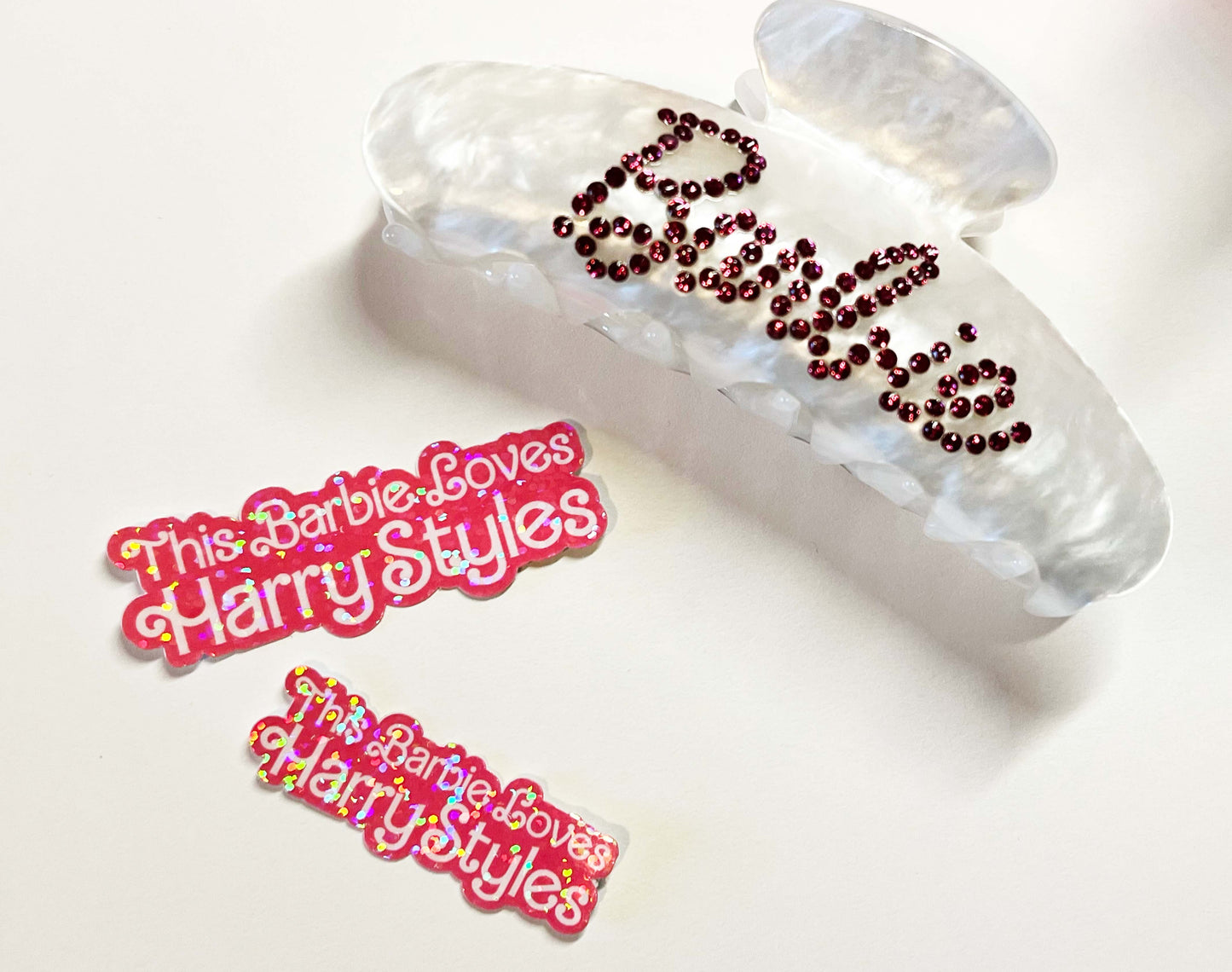 This Barbie Loves HS  - Pink Glitter Stickers
