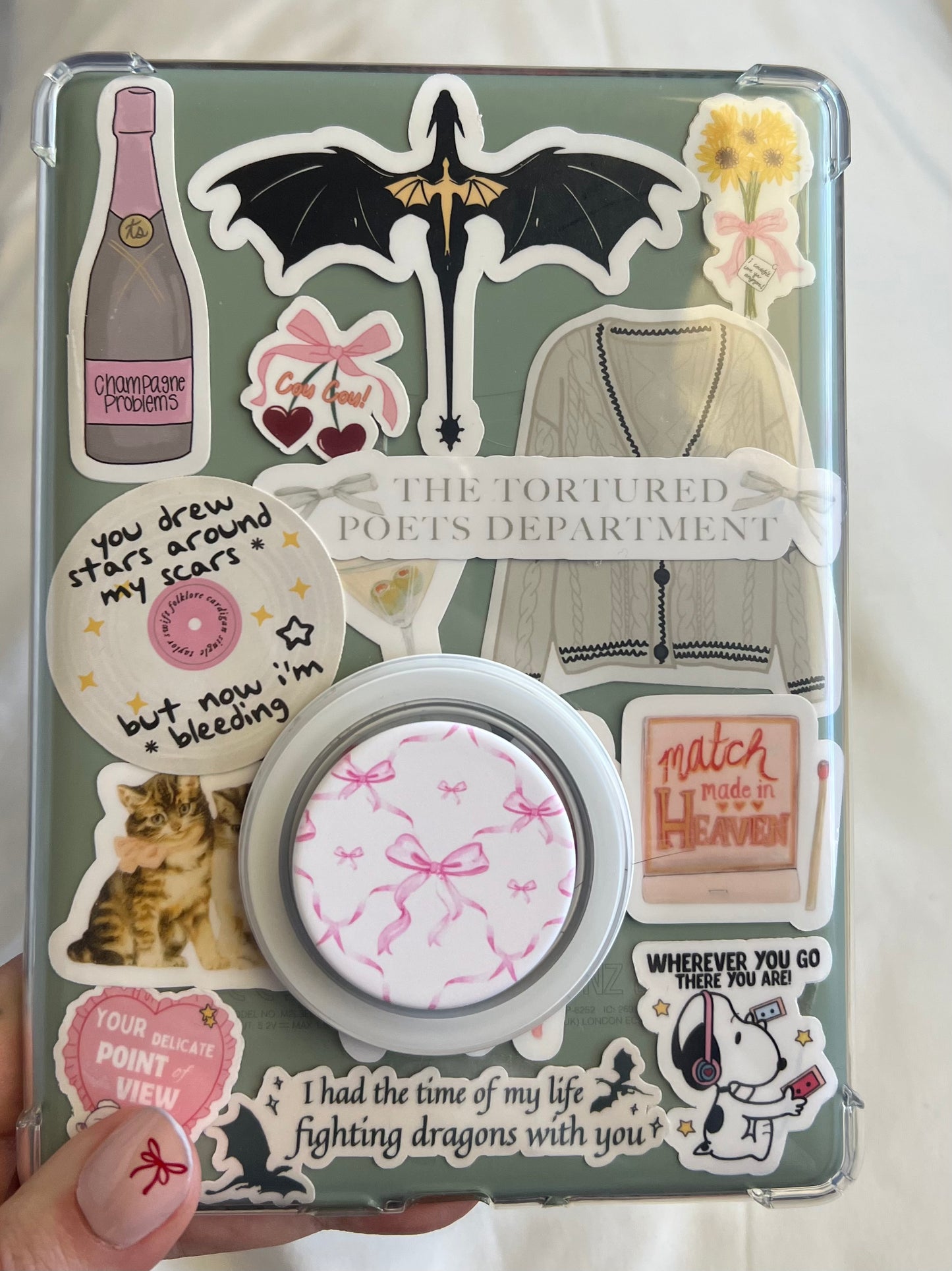 Tortured Poets Department Taylor Sticker - Small Bows