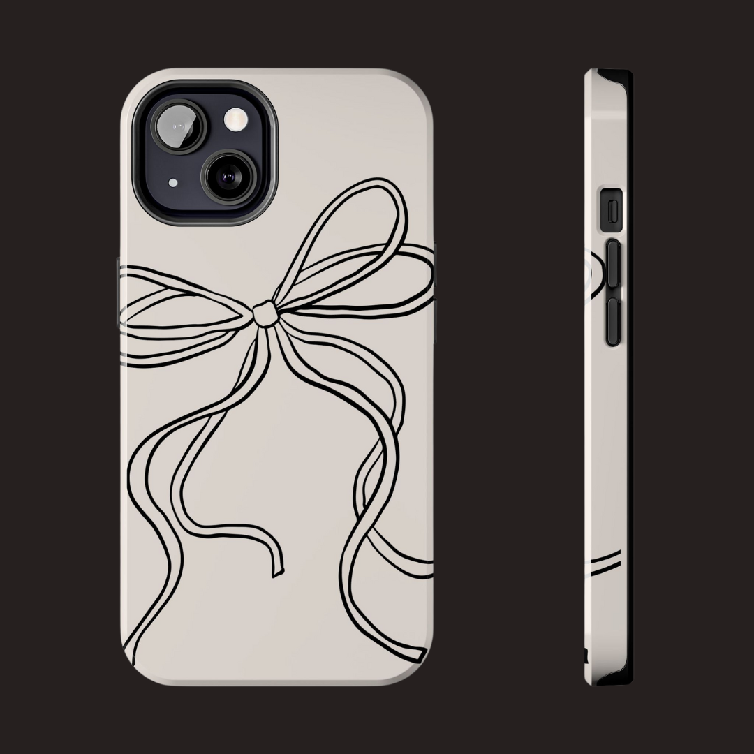 Bow iPhone Case Black & Cream