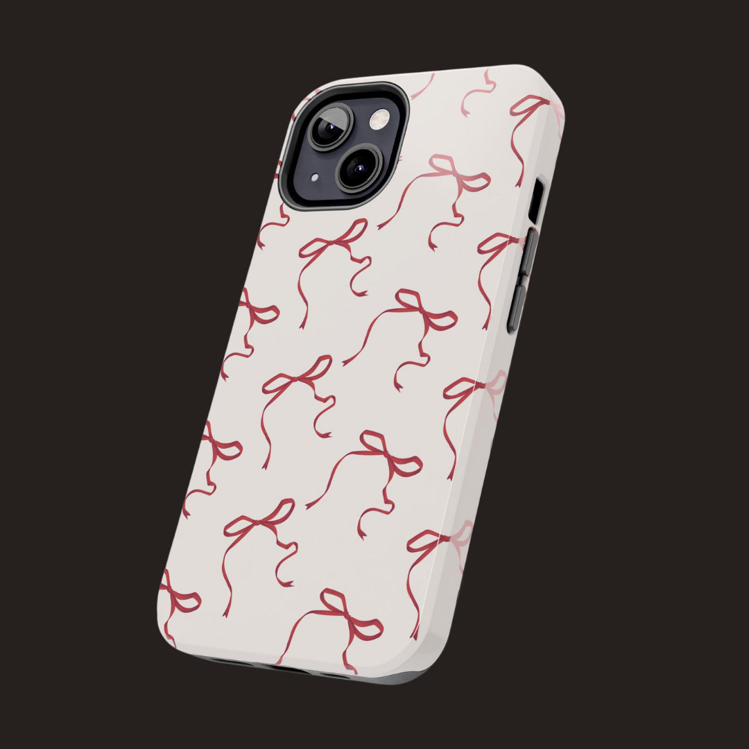 Baby Bows Red & Cream iPhone Case