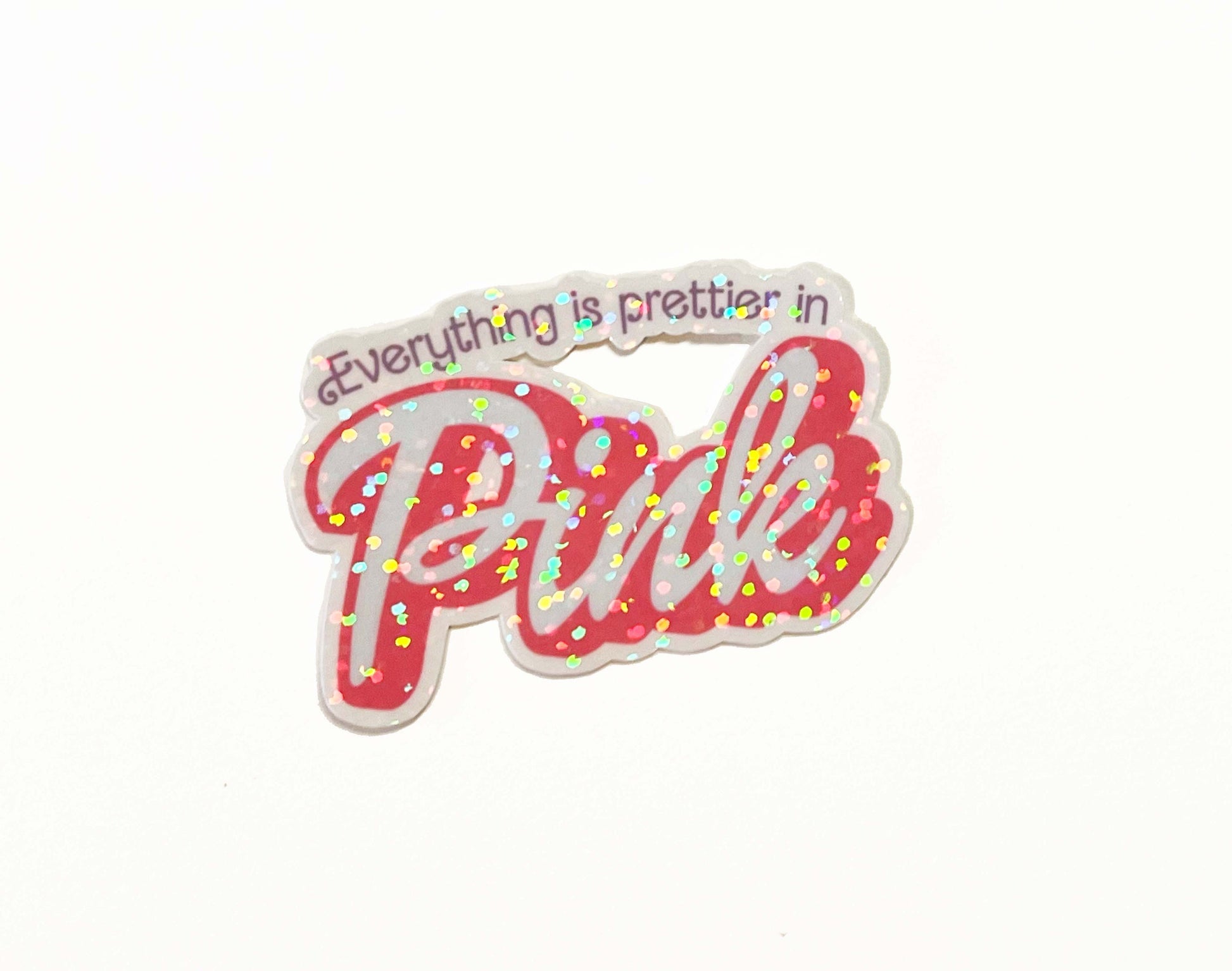 Everything Is Prettier in Pink - Barbie Pink Glitter Stickers
