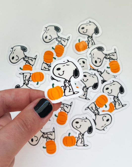 Snoopy Halloween/Fall Pumpkin Mini Sticker