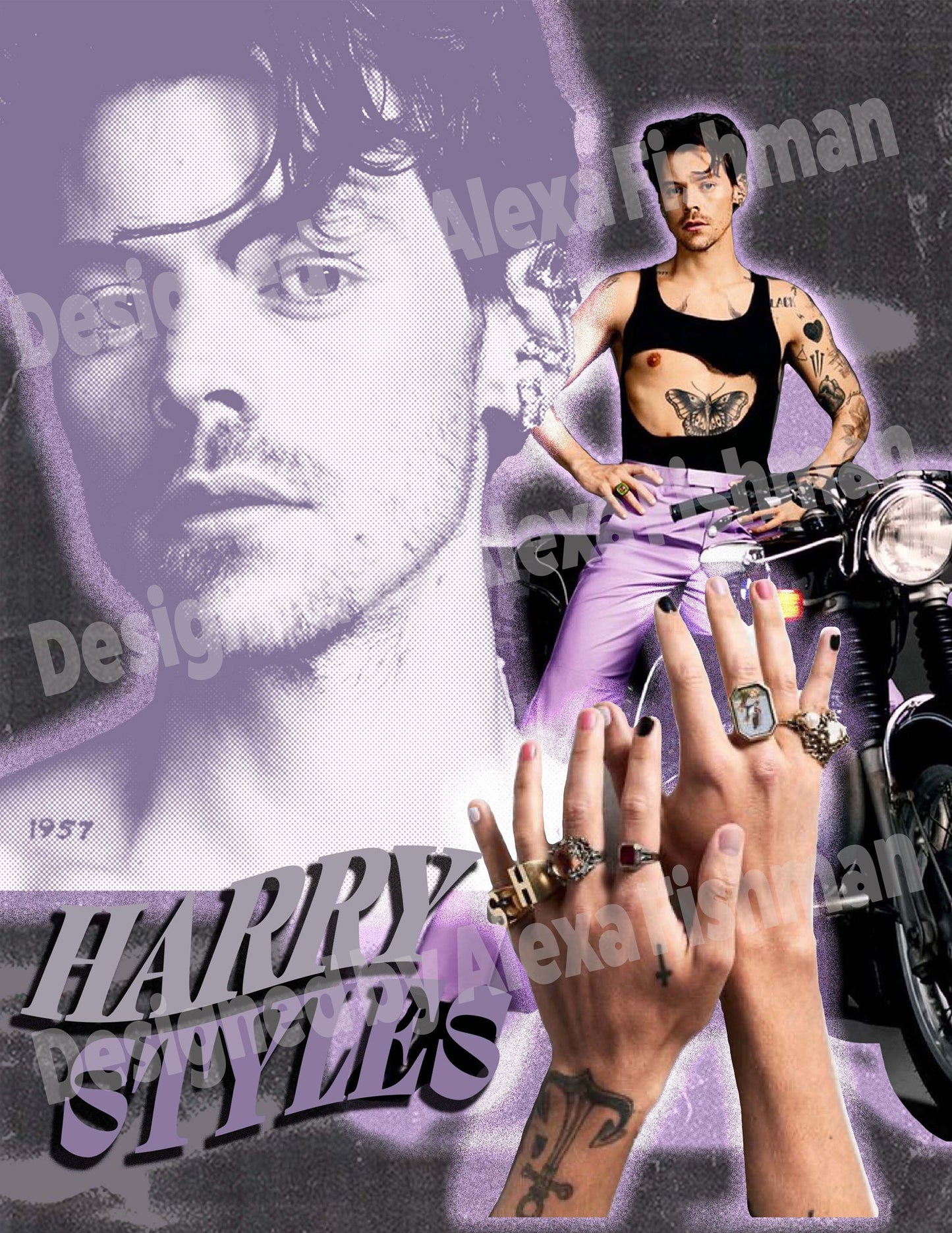 Harry Styles Pleasing for Dazed Magazine Photoshoot -8.5x11 Poster (Letter sized)