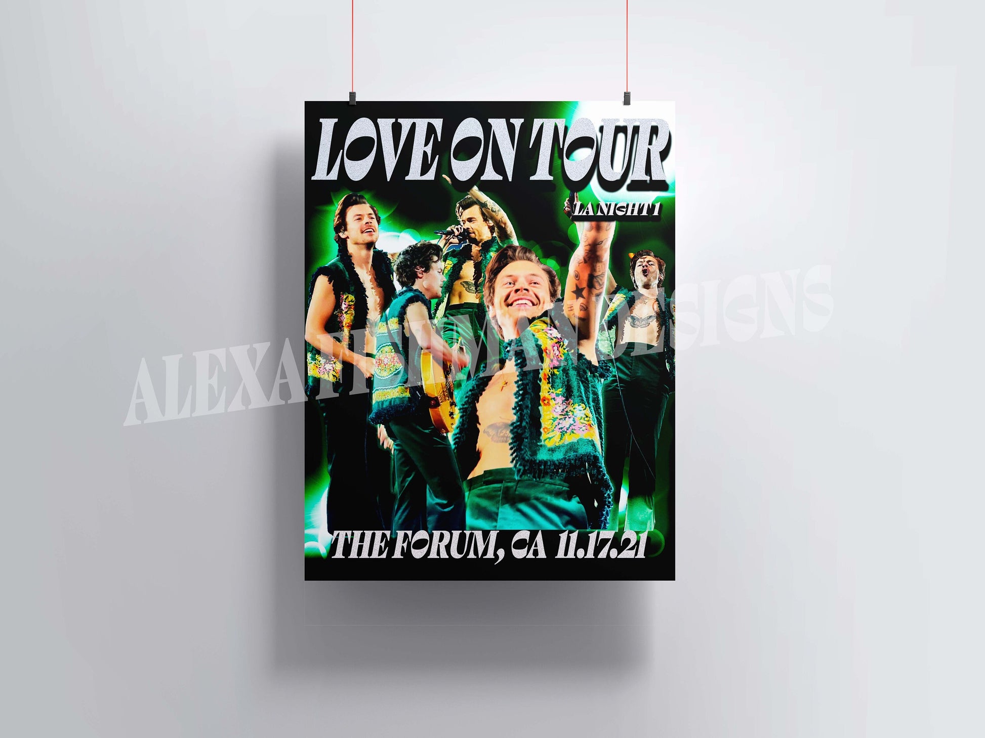 Harry Styles- Love On Tour 2021-LA Night 1 (option 1) - HSLOT- 8.5x11 Poster Art Print (Letter sized)