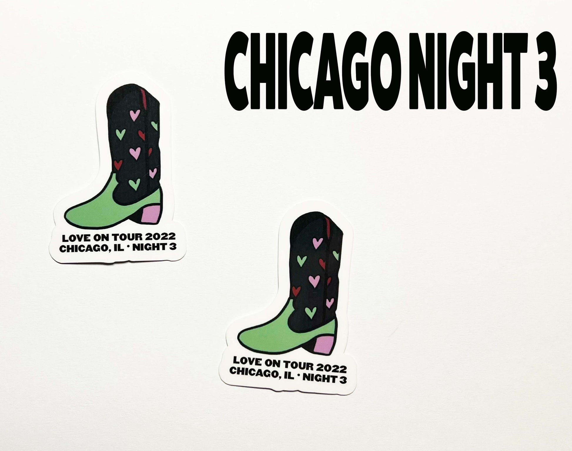 Love On Tour 2022, Chicago Residency United Center Cowboy Boots - HS