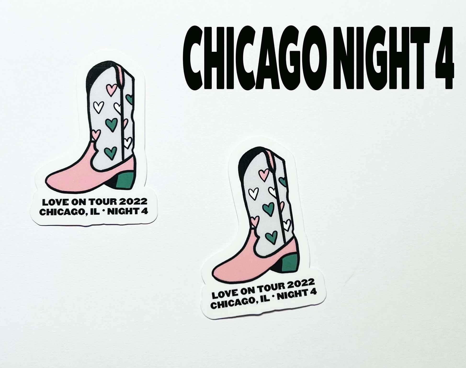 Love On Tour 2022, Chicago Residency United Center Cowboy Boots - HS