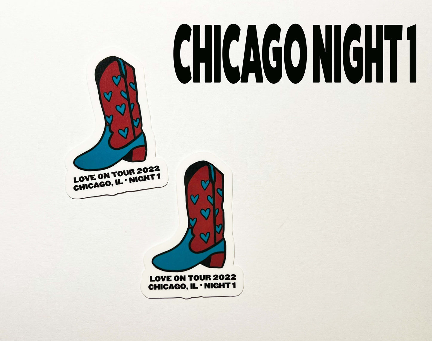 Love On Tour 2022, Chicago Residency United Center Cowboy Boots - HS