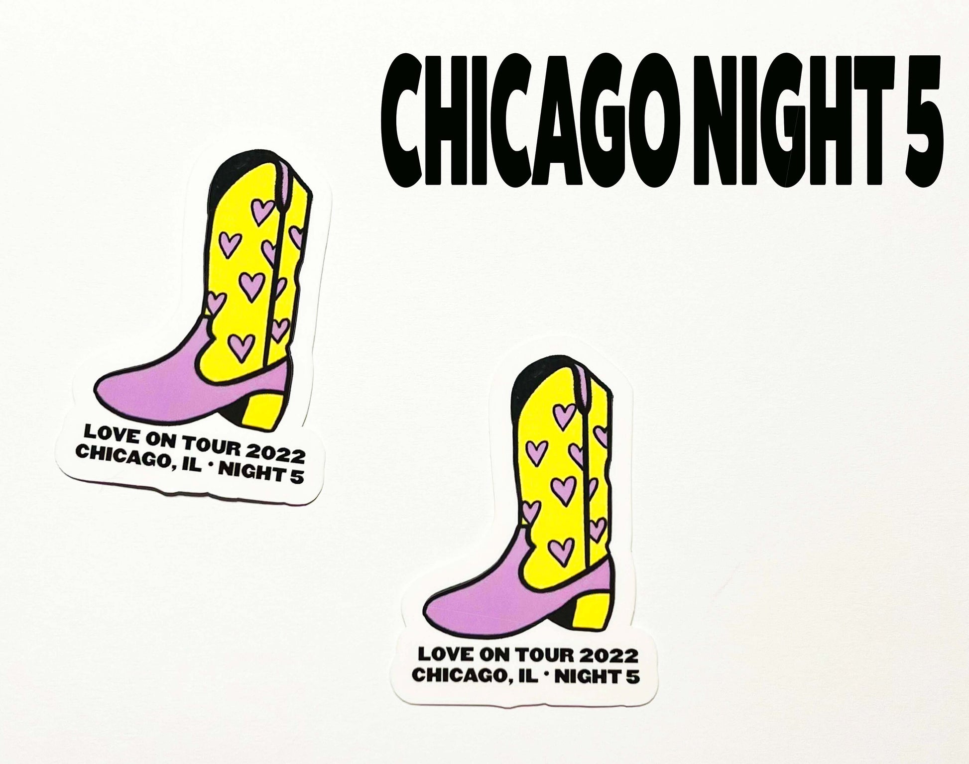 Love On Tour 2022, Chicago Residency United Center Cowboy Boots - HS